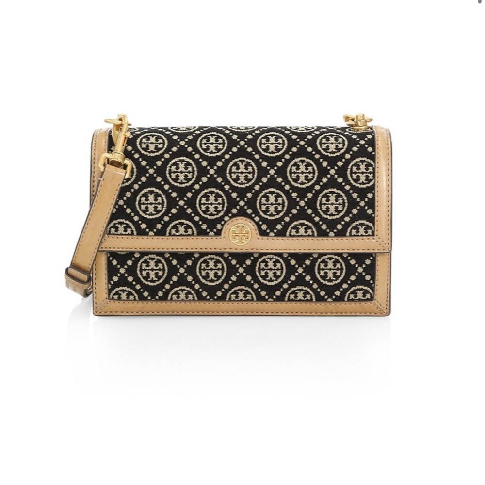 T Monogram Chenille Shoulder Bag